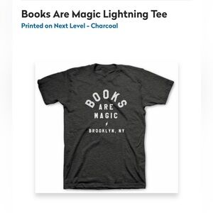 Books Are Magic Brooklyn Bookstore Heather Gray Tee Next Level Apparel Size 3x